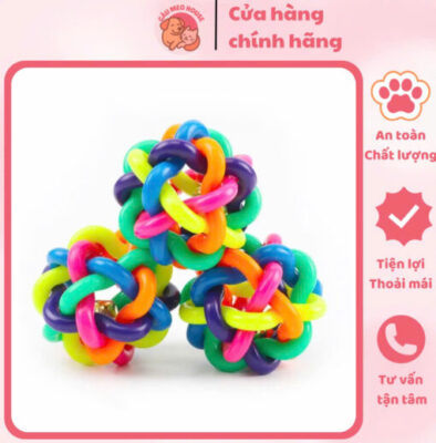 Bóng chuông 7 màu cho thú cưng nhỏ gọn