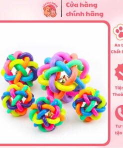 Bóng Chuông 7 Màu Cho Thú Cưng, Chất Liệu An Toàn, Kích Thước Nhỏ Gọn