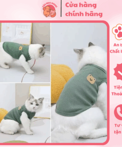Áo Vest Mùa Hè Cho Mèo, Vải Cotton Nhẹ, Co Giãn Tốt, Dành Cho Mèo Nhỏ